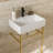 24" Bathroom Console Sink with Overflow,Ceramic Console Sink-466307605