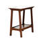 Table d'appoint rétro en ardoise rétro brun rougeâtre avec tablette de rangement, petite table de bout pour le salon, petite maison de ferme, table de chevet