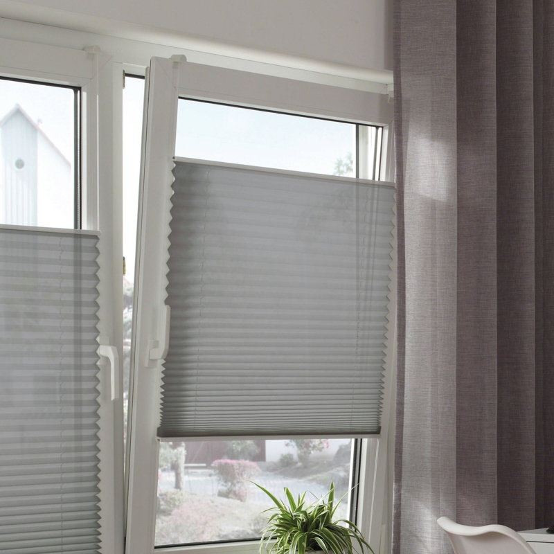 Semi Sheer Pleated Shade, 210cm L x 90cm W, Slate