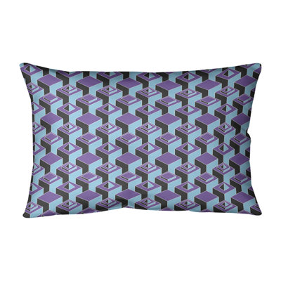 Coussin lombaire en similicuir à motif de gratte-ciels