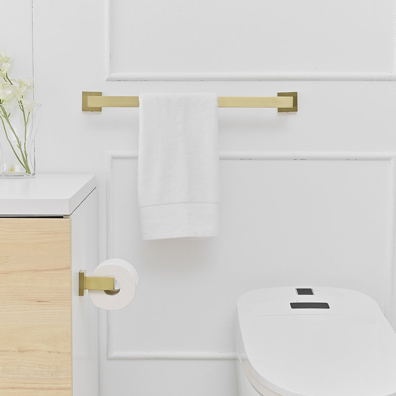 4 - Piece Bathroom Hardware Set, Brushed Gold