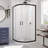 Prime 38" W x 38" D x 74.75" H Round Sliding Shower Enclosure with Base Included-500018587-500018584