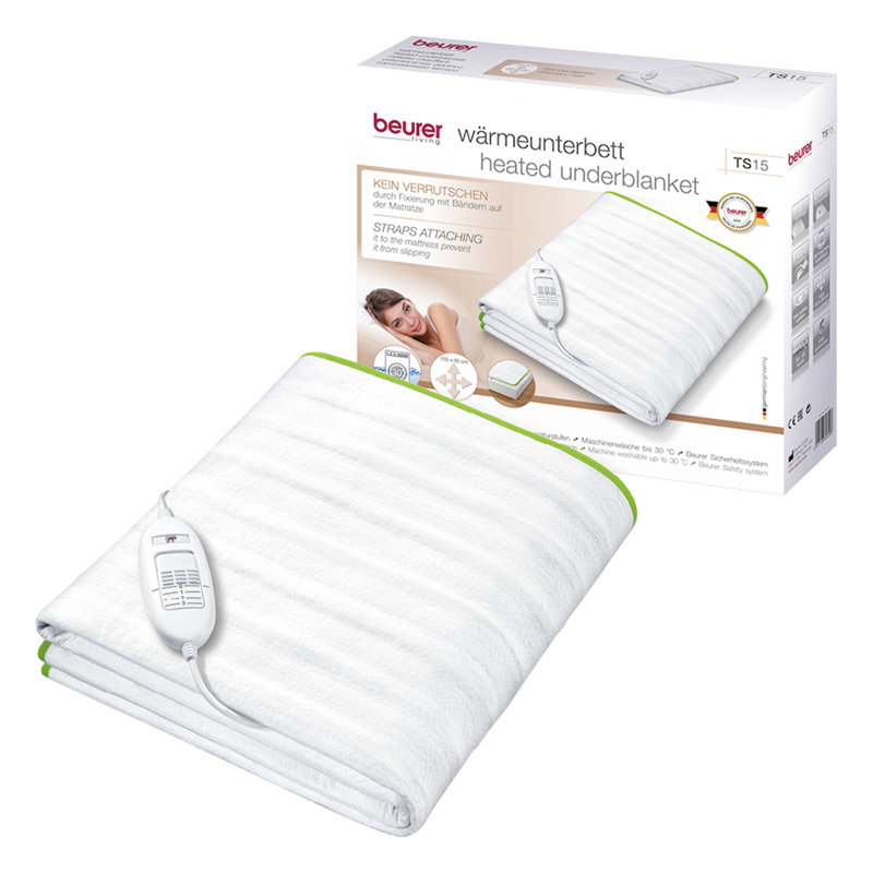 Beurer Ecologic+ Single Heated Underblanket, 72cm W x 152cm L