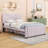 Elegant Velvet Upholstered Bed with Twin Trundle-1428852807-1428852808