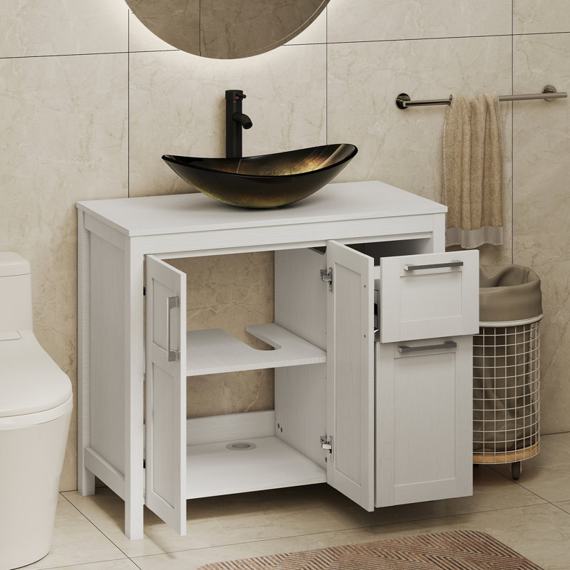 Meuble-lavabo 36 po avec lavabo Warde, White