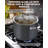 Cooks Standard Classic 8-Quart Stock Pot Dutch Oven Casserole with Glass Lid, Hard Anodized Nonstick Stockpot, Not Induction, Black-92913039