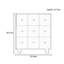 Commode d'appoint 9 tiroirs en bois massif