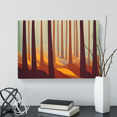 A Contoured Forest Abstract - Wrapped Canvas