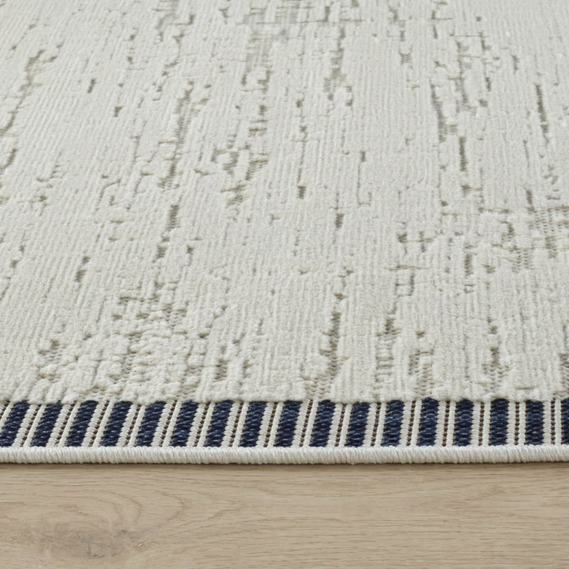 Rug Branch Selene 3' x 5' (2'7" x 4'11") Cream/Blue Geometric Indoor Doormat Rug, Contemporary, Low Pile, Stain-Resistant Entry Carpet - Front Door, Mudroom, Hallway and Kitchen