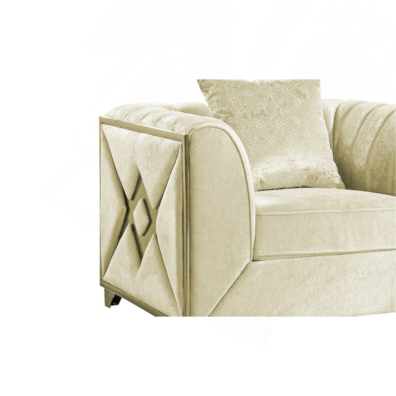 Chaise moderne en bois crème, Crème