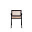 Fauteuil noir et naturel