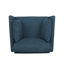Chaises d'appoint de confort moderne, tissu bleu marine, sièges sophistiqués
