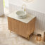Meuble-lavabo simple avec plateau en pierre frittée