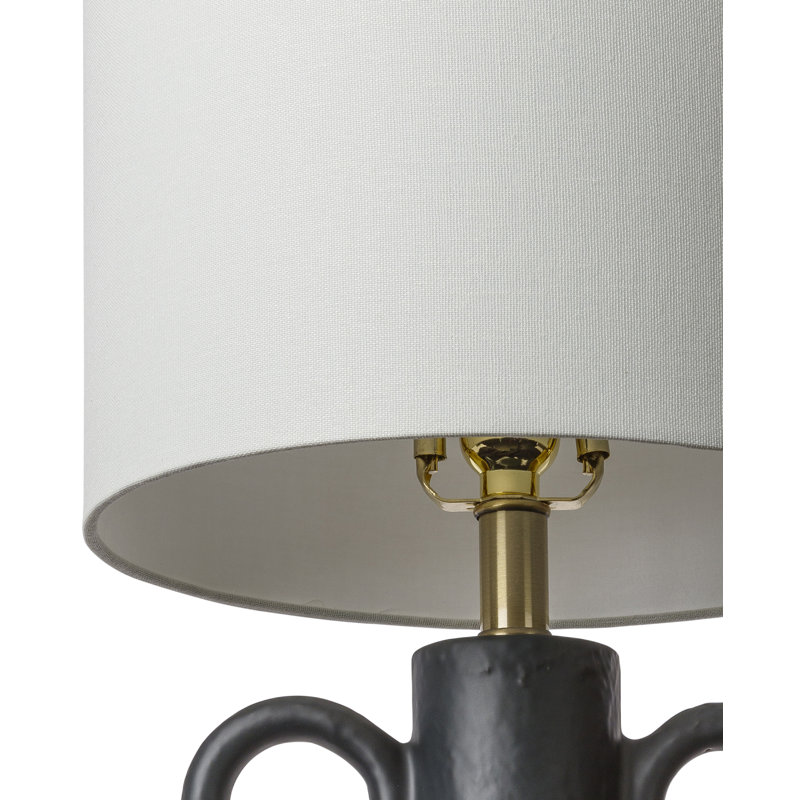 Chison Ceramic Table Lamp, Black