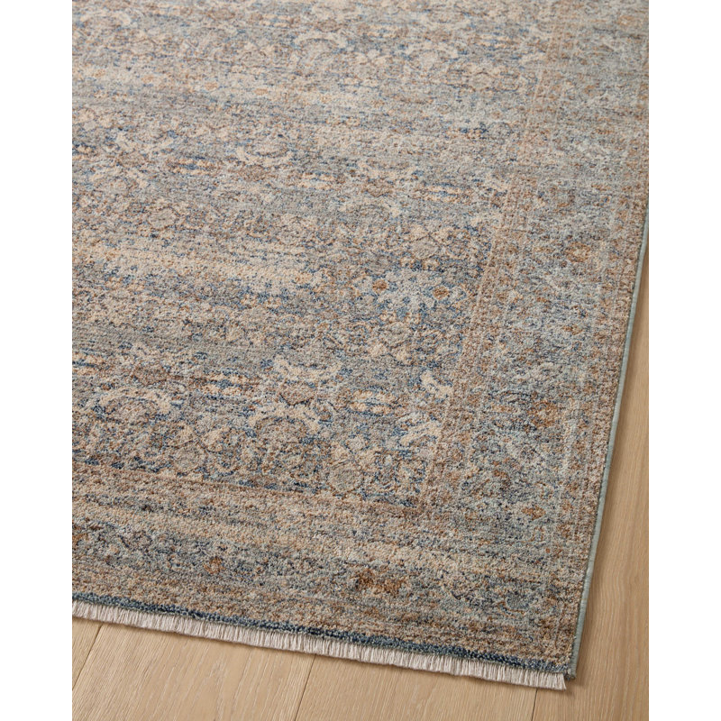Angela Rose x Loloi Blake Ocean / Mocha Area Rug, Rectangle 2' x 3'