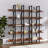 5 Tier Bookcase With Metal Frame, Open Book Display Shelf, Vintage Industrial Bookshelf, MDF Board Storage Organizer Rack-668331915