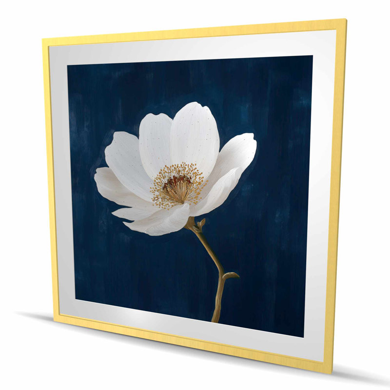 Branche tordue - impression florale botanique blanche | Décoration