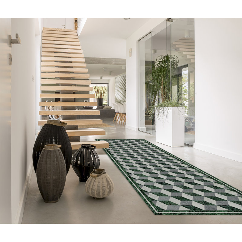 Abaigeal Geometric Area Rug, Runner 78 x 225cm