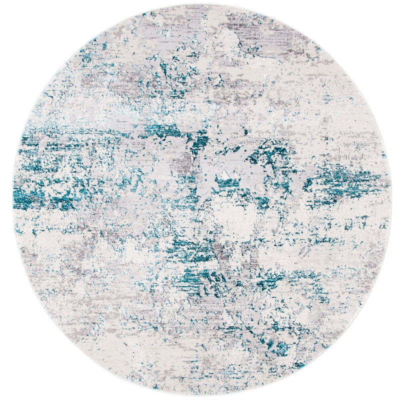 Tapis abstrait Schaefferstown Performance, Rond 6 pi 7 po