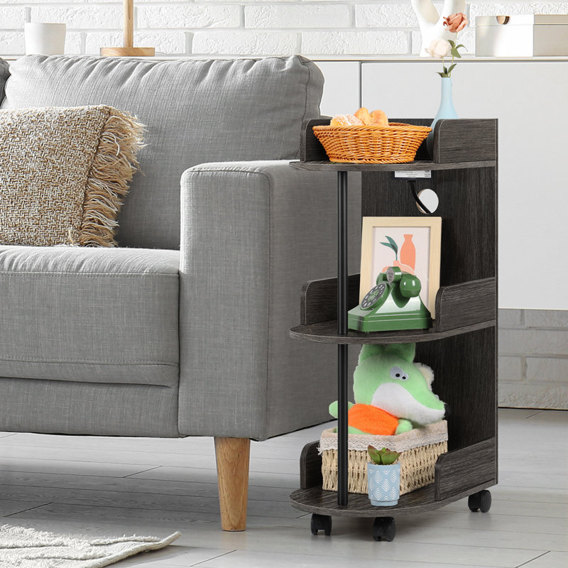 Three-Tier Side Table - Black