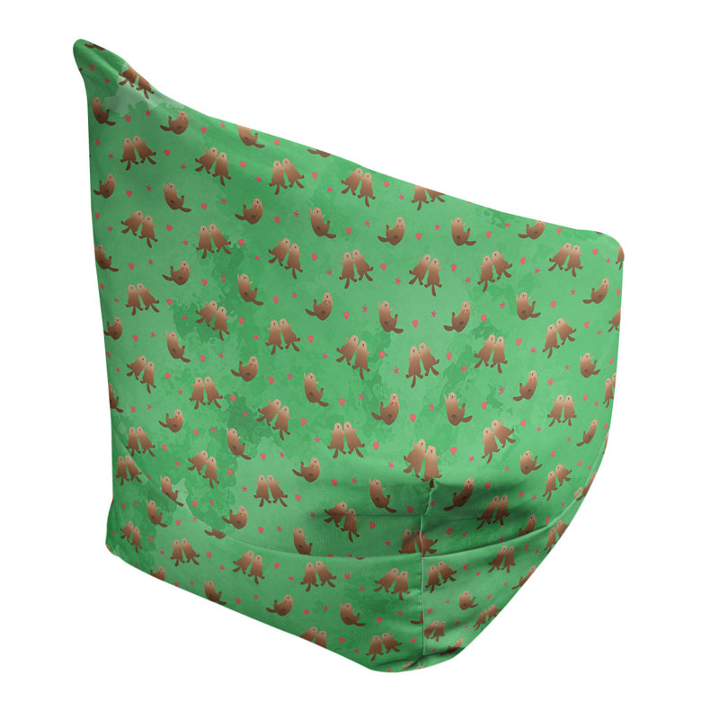 Sac de pois Kitterman, H 38 po x L 42 po x P 29 po, Housse de pouf, Bleu / rose