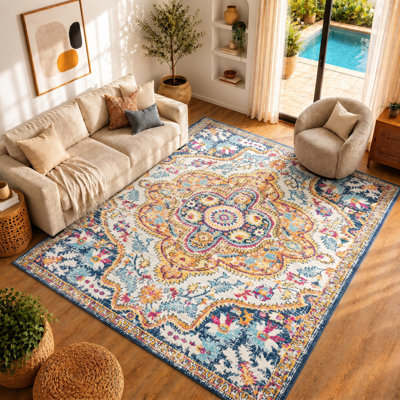 Oriental Vintage Orange/Blue