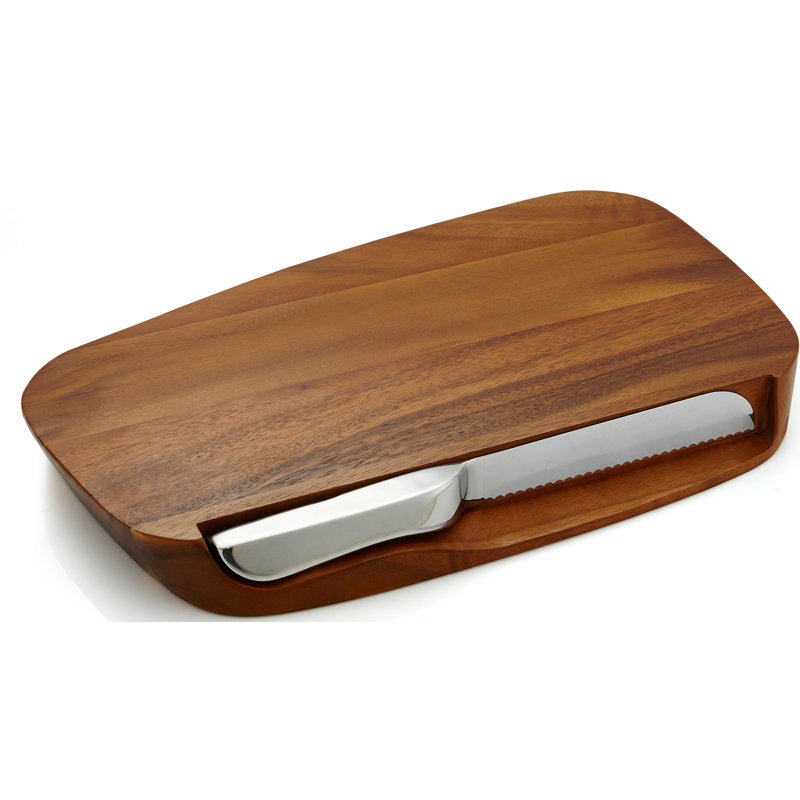 Nambe Blend Bread Board W/ Knife