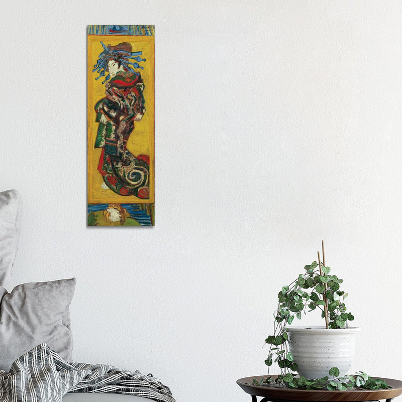 Japonaiserie: Courtesan Or Oiran, Paris, 1887 by Vincent Van Gogh - Wrapped Canvas Panoramic Painting