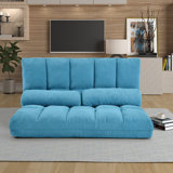 Laredo Double Chaise Lounge Sofa Reclining Floor Game Chair Floor Couch and Sofa with Two Pillows