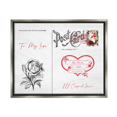 To My Love Valentines Post Card, art de la giclée encadrée par Lil 'Rue