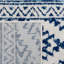 Tapis ivoire / bleu marine à motif géométrique Cobos-231062032