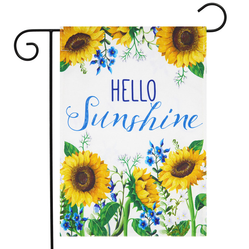 Drapeau de jardin Hello Sunshine