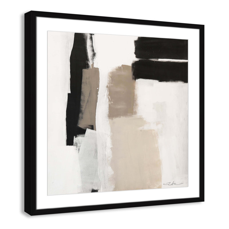 «Earth Scapes II-A» par Casa Fine Arts, H 27,5 po x l 27,5 po x P 0,75 po, Encadré de boîte noir