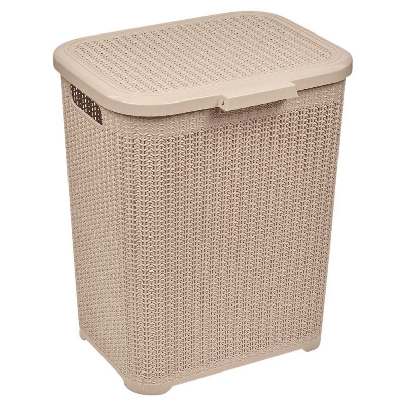 Plastic Laundry Basket, Pink