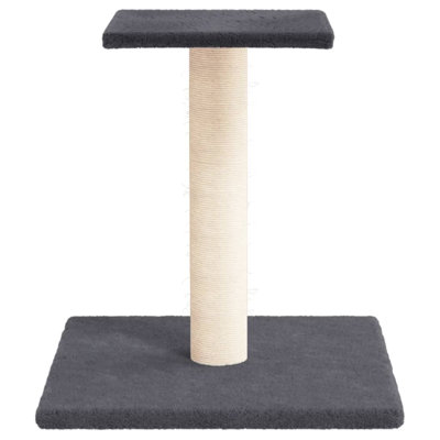 vidaXL Cat Scratching Post Engineered wood, plush, sisal Small