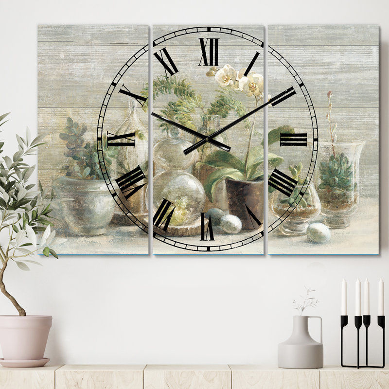 Composition des orchidées - Horloge murale traditionnelle