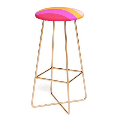 Donnah Upholstered Counter Stool with Metal Frame