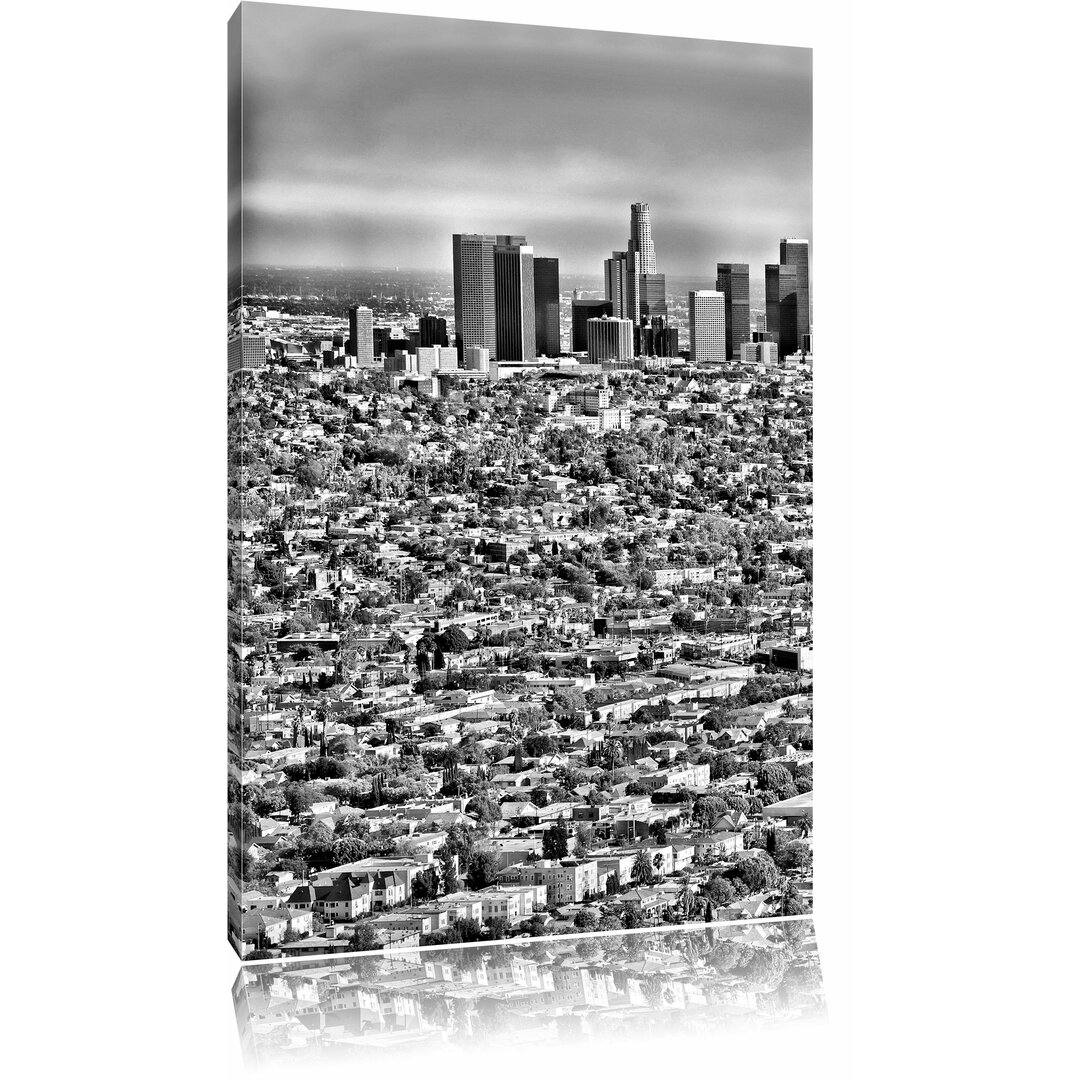 Leinwandbild Los Angeles City Großstadt in Monochrom