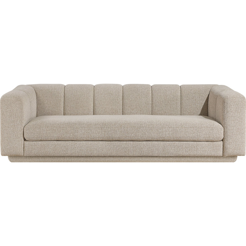 Canapé en tissu 95 po Chiquita, Tissu beige