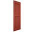 Volets extérieurs Americraft à deux panneaux plats égaux en bois véritable (par paire), avec capuchons de volets en aluminium, rouge poivre, 45,7 cm (L) x 205,7 cm (H)