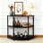 31.5" 3-Tier Half Moon Console Table - Vintage Entryway Table For Living Room,Hallway Or Foyer-1618936522