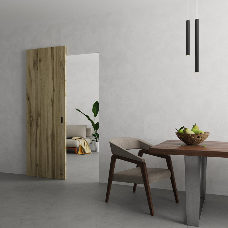 Grange cachée | Planum 0010 | Portes modernes robustes à finition affleurante | Ensemble coulissant Magic, 28 po x 96 po