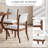 Cairo 2-Person Solid Wood Dining Table Set with Upholstered Chairs & Curved Legs-129020347