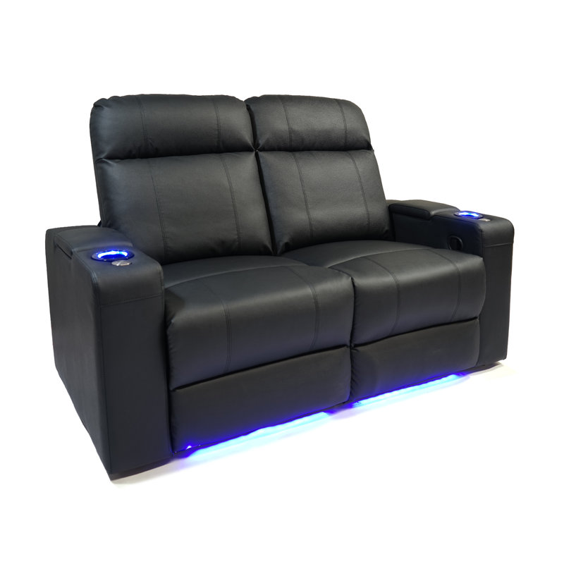 Sièges de cinéma configurables à del en cuir home, Cuir
