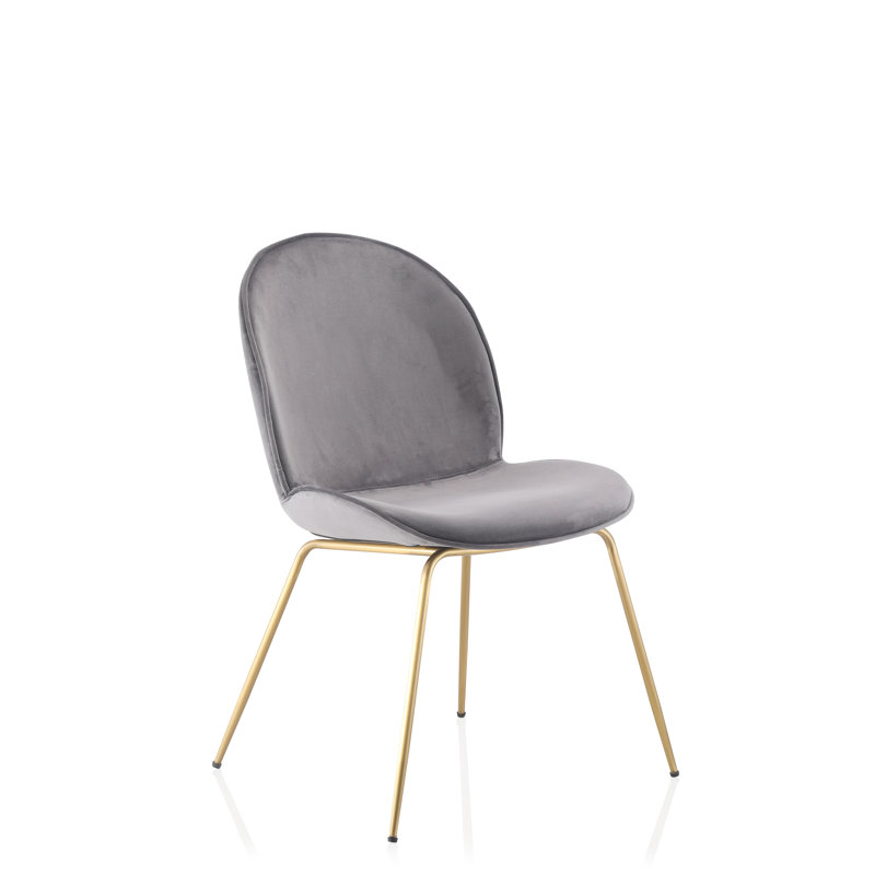Chaise d'appoint Panig, Faux cuir gris