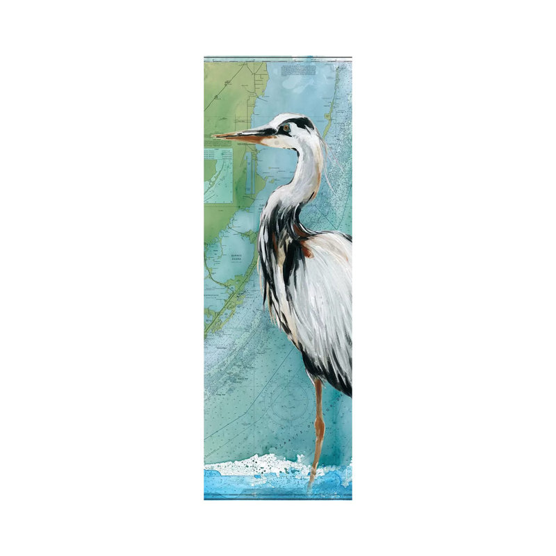 Biscayne Bay Crane by Carol Robinson - Panoramic Print on Canvas, 121.92 cm H x 40.64 cm W x 1.91 cm D, Wrapped Canvas