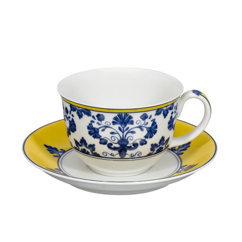 Castelo Branco Teacup and Saucer
