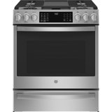 30" 5.7 cu.ft. Smart Slide-in Dual Fuel Range with Griddle and Grill