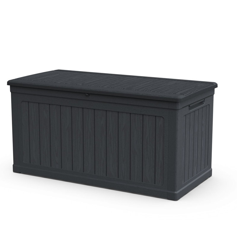 230 Gallon Waterproof Resin XXL Deck Box for Patio Furniture and Outdoor Storage, Lockable and Durable, Ideal for Garden Tools and Pool Equipment