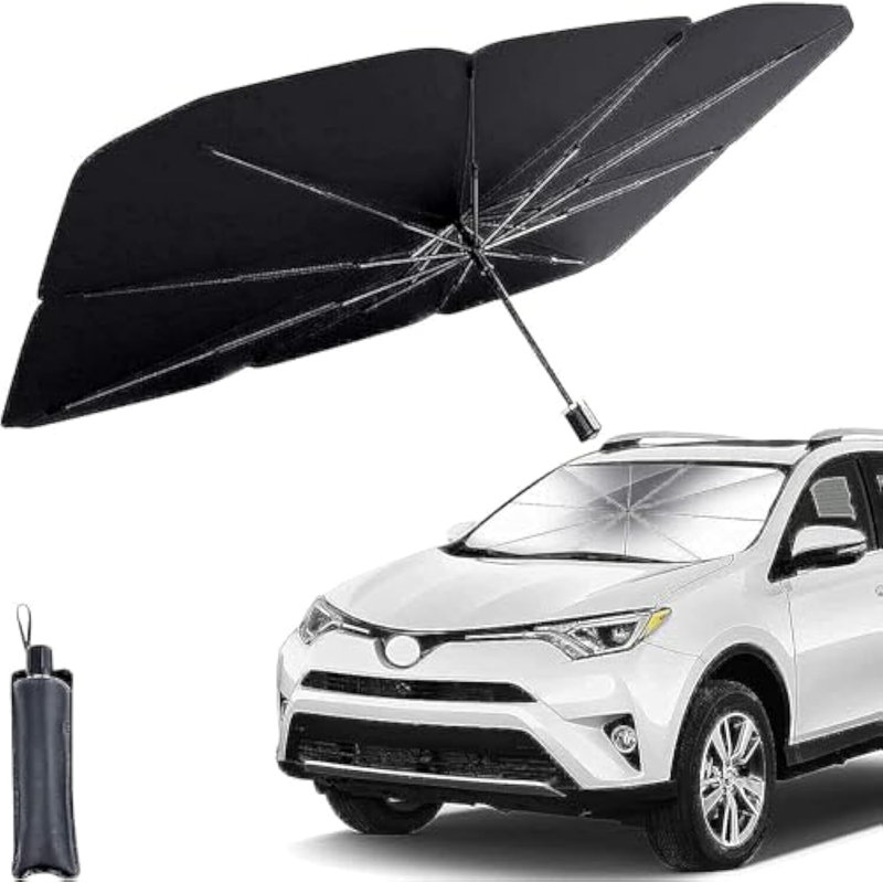 Pare-brise de voiture, pare-soleil, rayons UV et pare-chaleur, protecteur, pliable, réflecteur, parapluie, bouclier Brella (57 * 31 pouces)